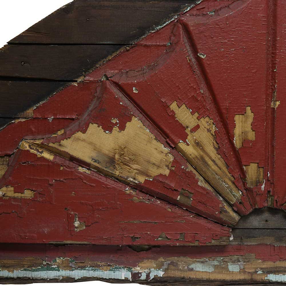 Red Sunburst Pediment - Aurora Mills