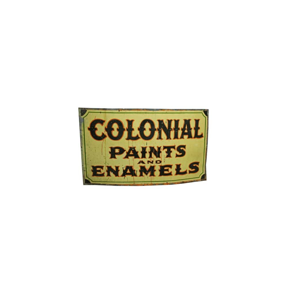 Colonial Paints and Enamels Sign - Aurora Mills