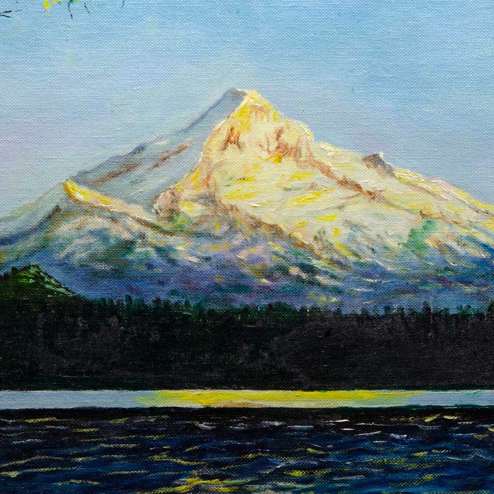 Vintage Mt. Hood Painting - Aurora Mills