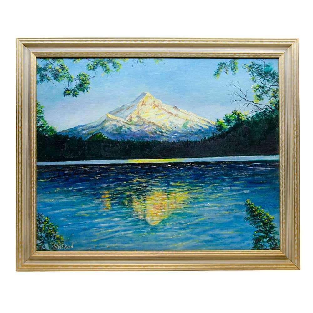 Vintage Mt. Hood Painting - Aurora Mills
