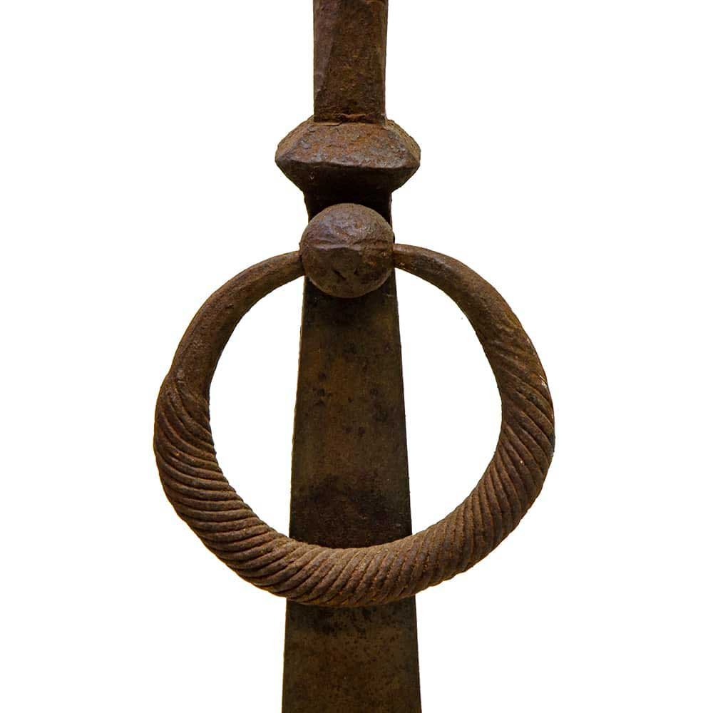 Hand Forged Andirons with Laced Spire - Aurora Mills