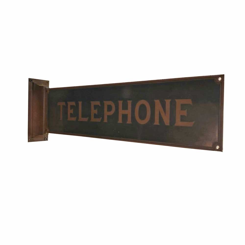 Bronze Telephone Sign - Aurora Mills