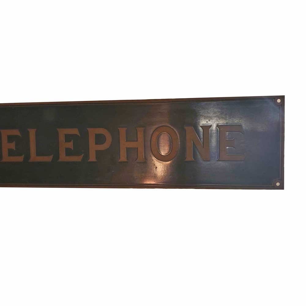 Bronze Telephone Sign - Aurora Mills