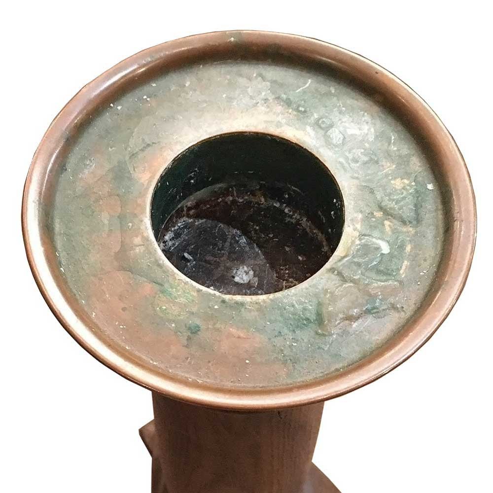 Danish Carved Oak Candle Stand - Aurora Mills