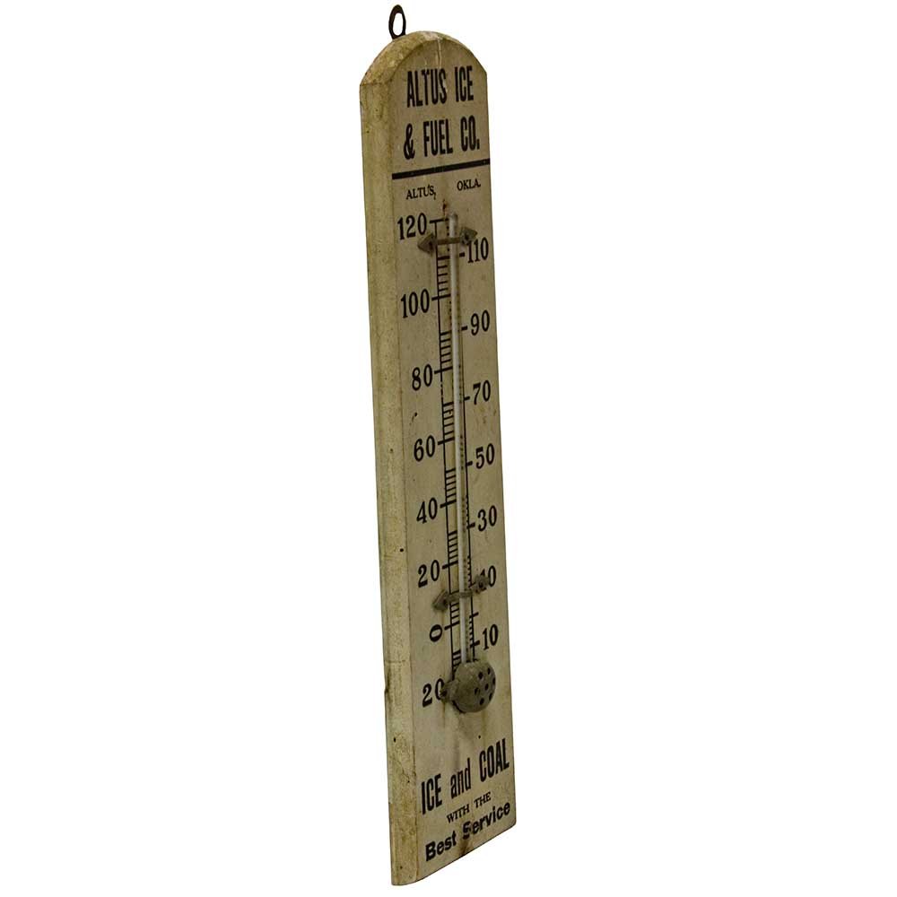 Altus Ice & Fuel Co. Advertising Thermometer - Aurora Mills