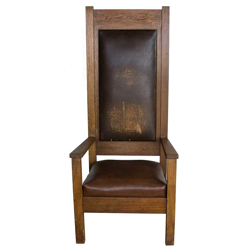 Oak Fraternal Lodge Chairs - 1 Pair - Aurora Mills