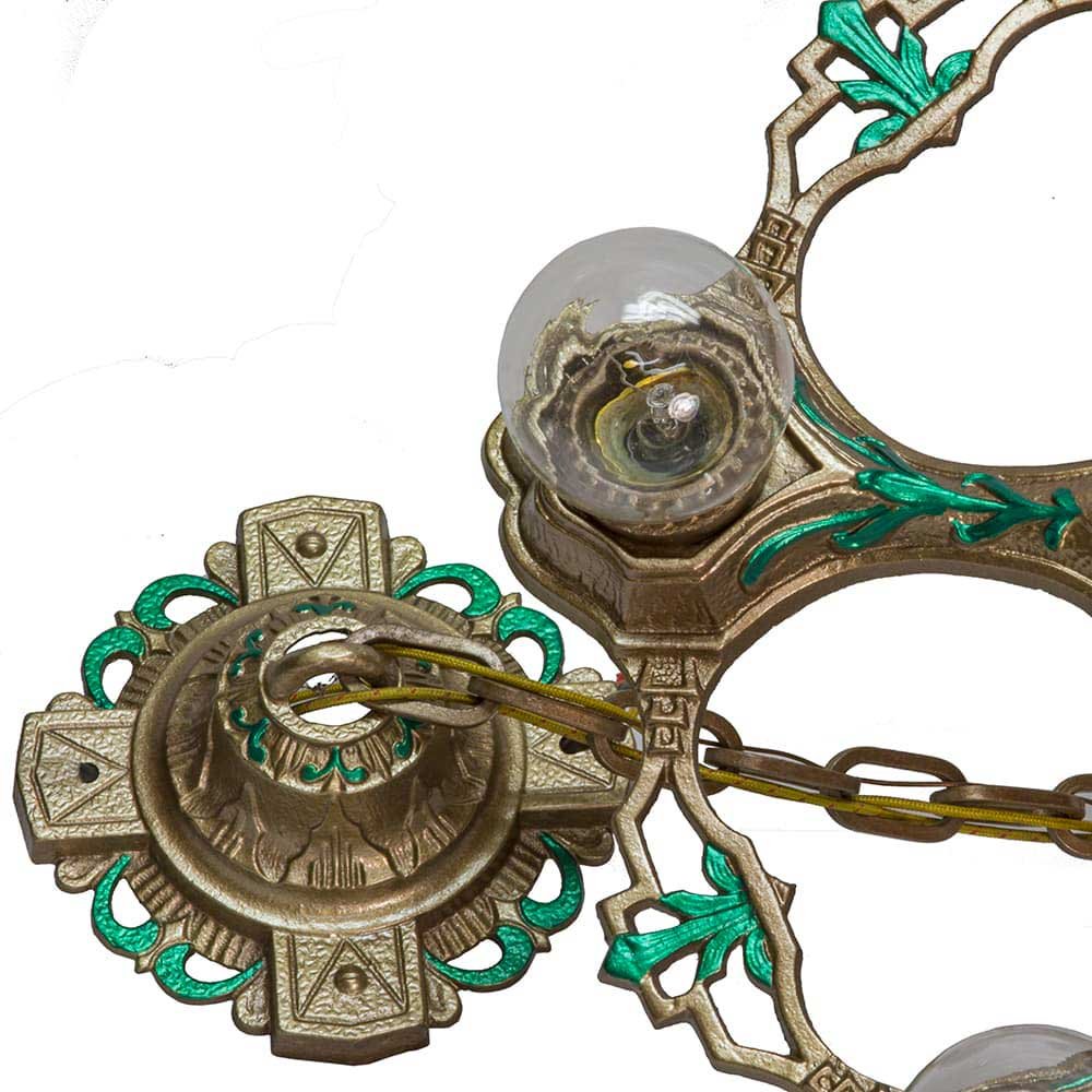 1930s Bare Bulb Pendant Chandelier - Aurora Mills