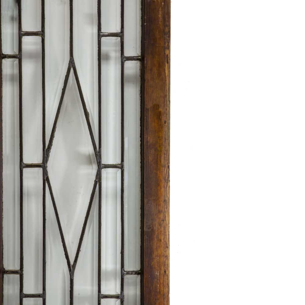 Beveled Leaded Glass Sidelight – Large Diamond - Aurora Mills