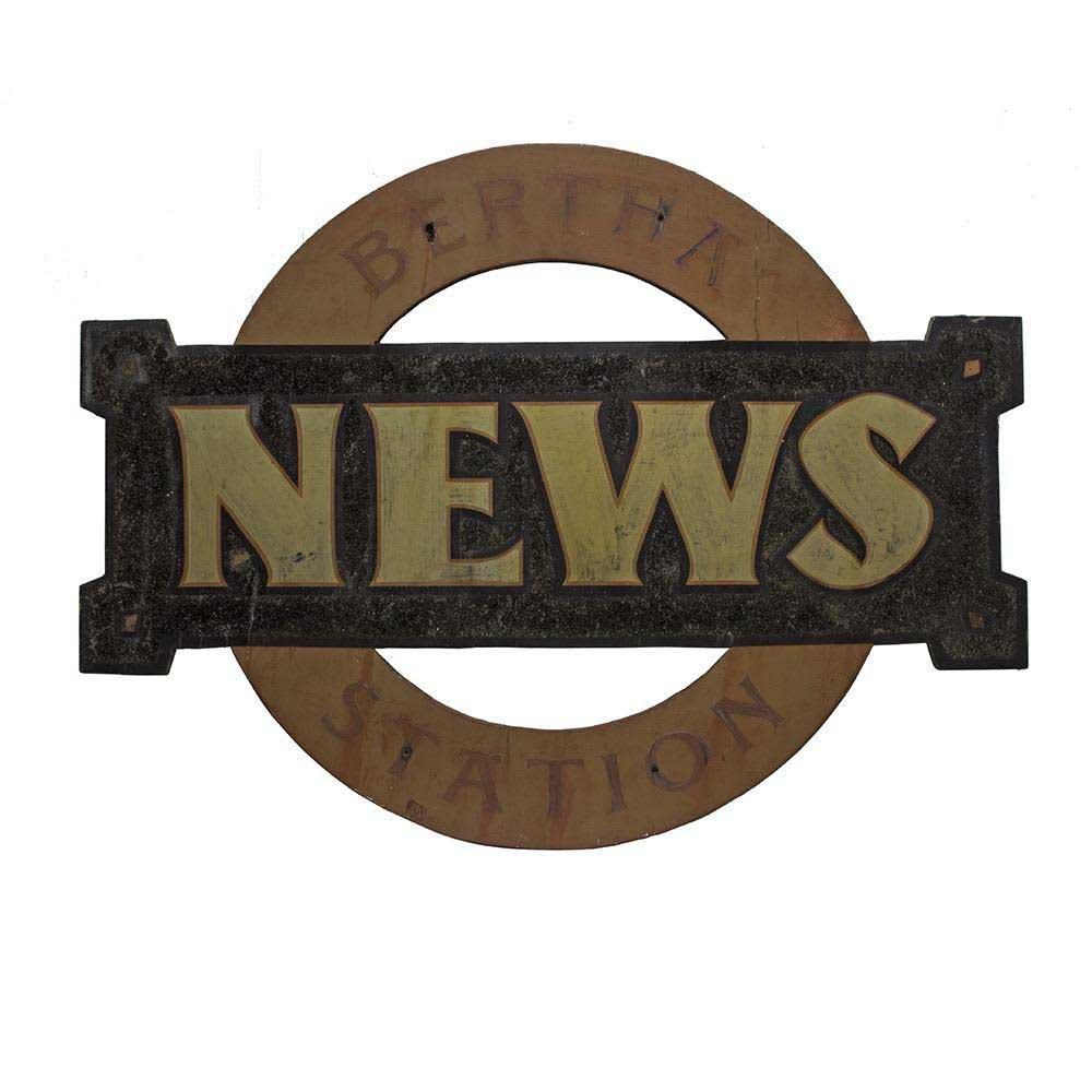 Bertha Station Sign - Aurora Mills