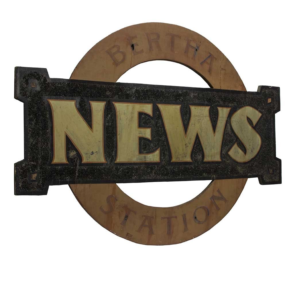 Bertha Station Sign - Aurora Mills