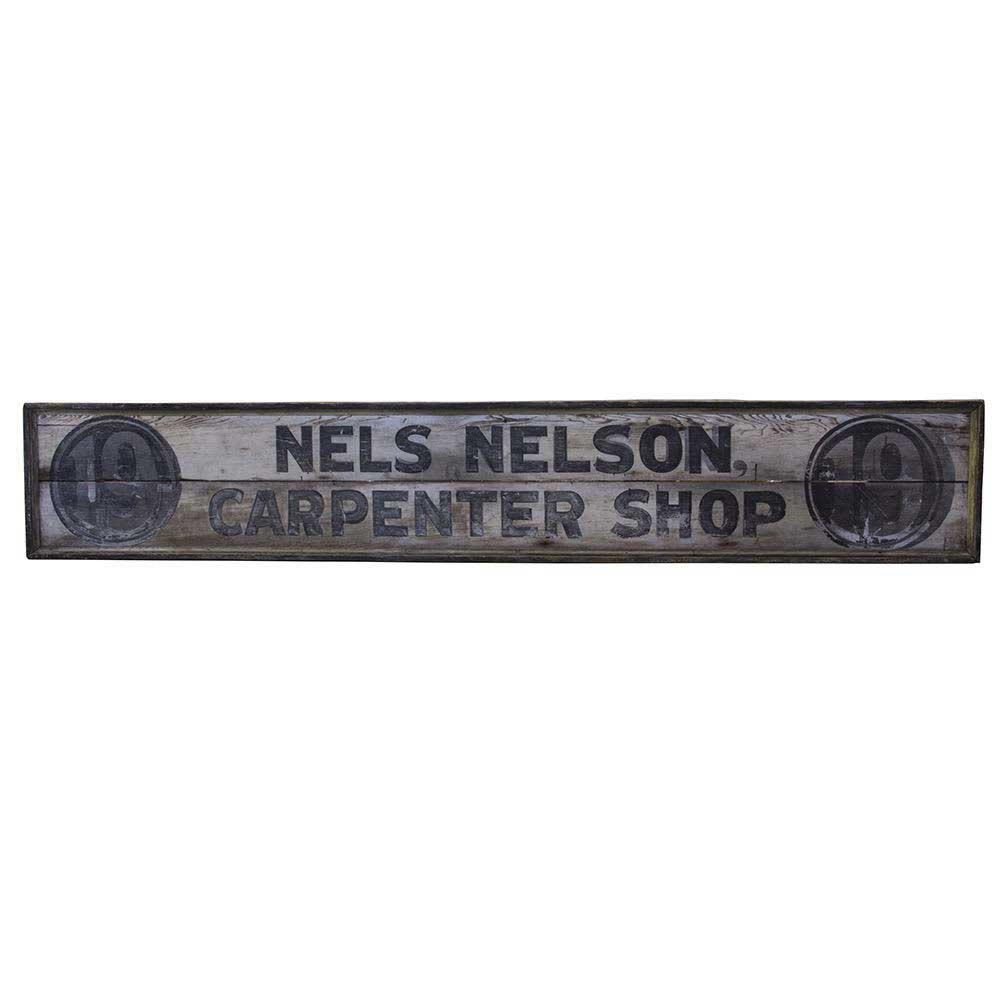 Nels Nelson Carpenter Sign - Aurora Mills