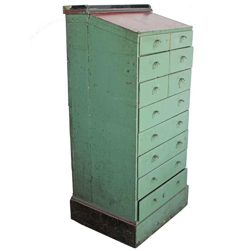 Slant Top Work Cabinet - Aurora Mills