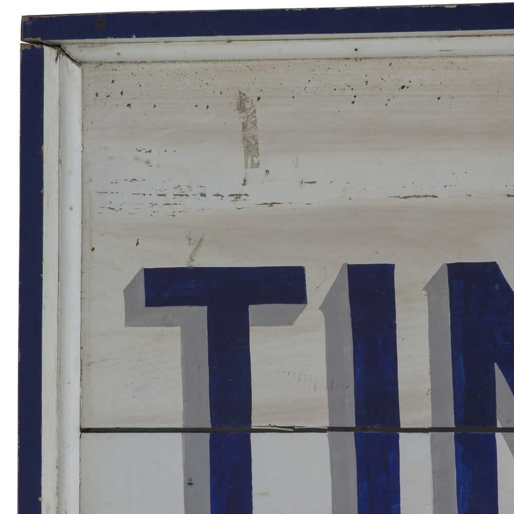 Tin Mystery Sign - Aurora Mills