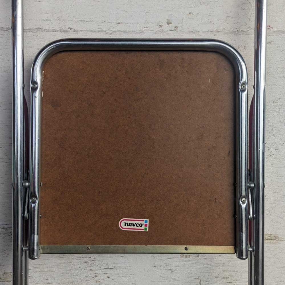 Mid Century Red and Chrome Folding Chairs - Aurora Mills