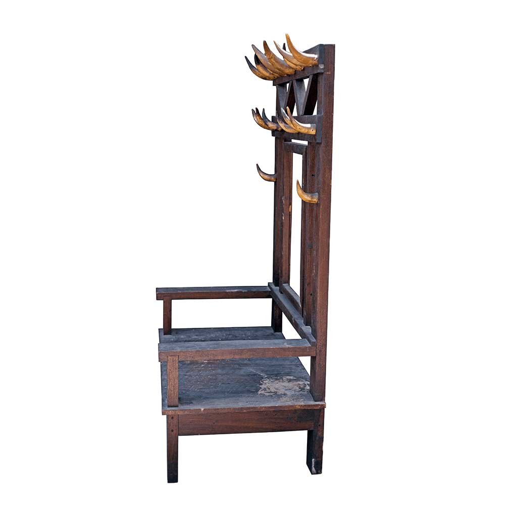 Early 20th Century Horned Throne Chair - Aurora Mills