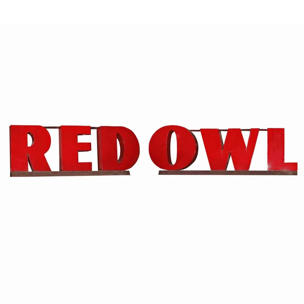 Red Owl Porcelain Enamel Sign - Aurora Mills