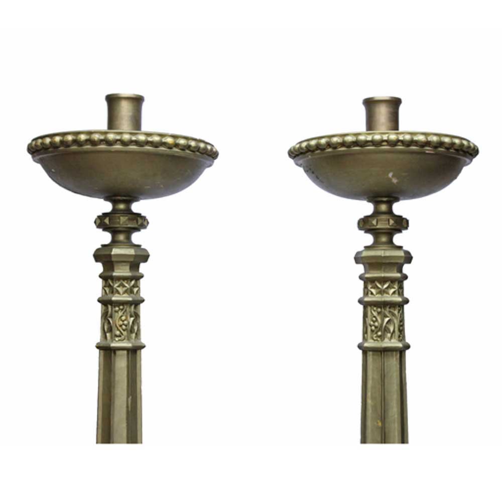 Gilt Gesso and Brass Torchère - Aurora Mills