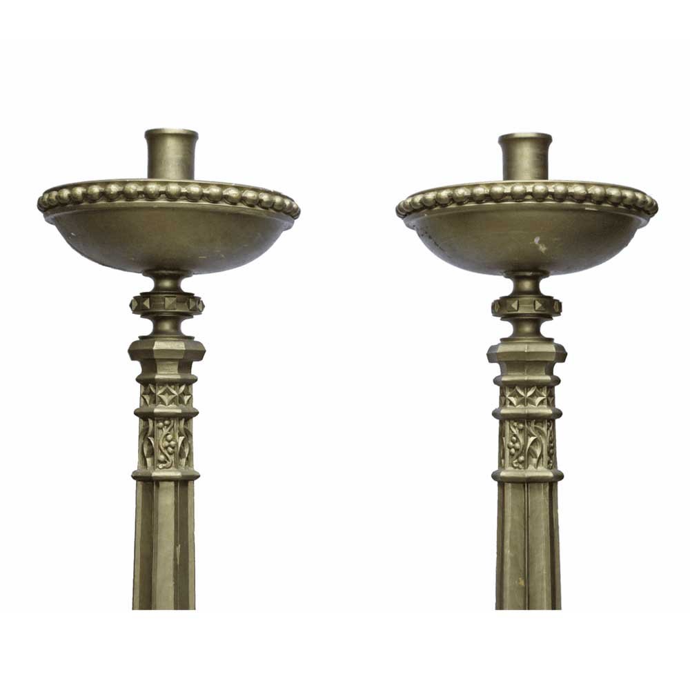 Gilt Gesso and Brass Torchère - Aurora Mills