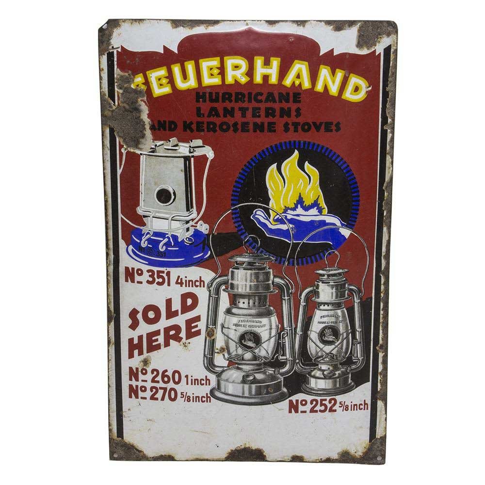 Porcelain Enamel Feuerhand Lantern Sign - Aurora Mills