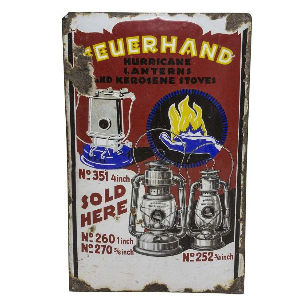 Porcelain Enamel Feuerhand Lantern Sign — Aurora Mills