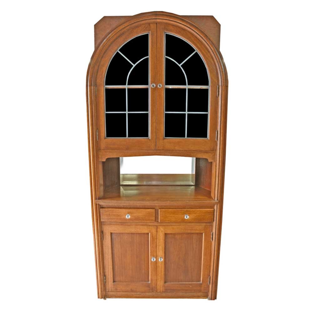 Mahogany Built-In Corner Cabinet - Aurora Mills