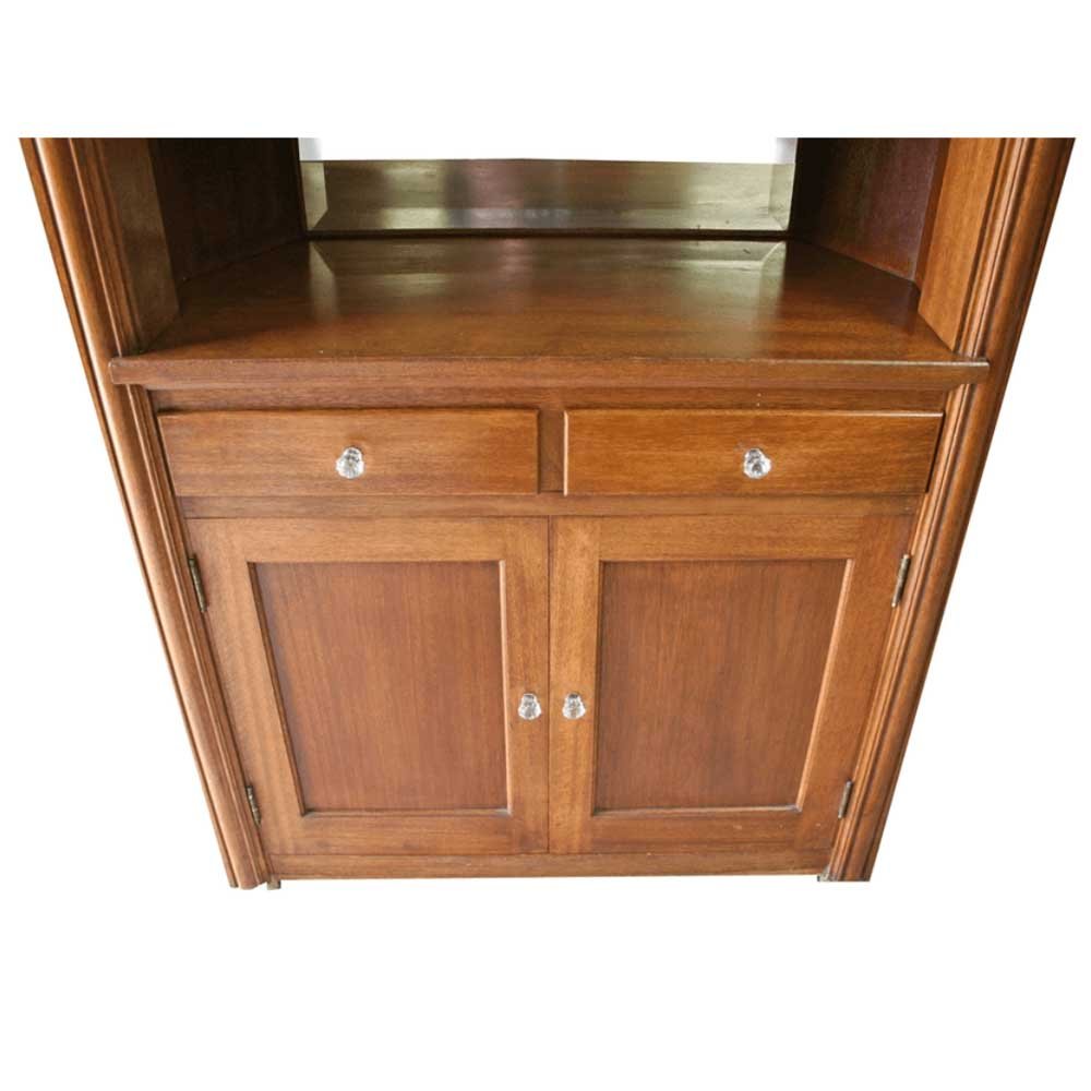 Mahogany Built-In Corner Cabinet - Aurora Mills
