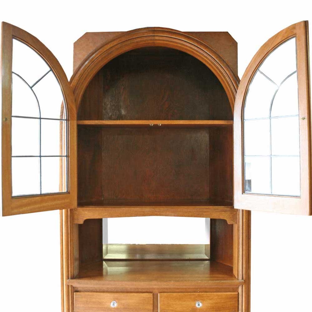 Mahogany Built-In Corner Cabinet - Aurora Mills