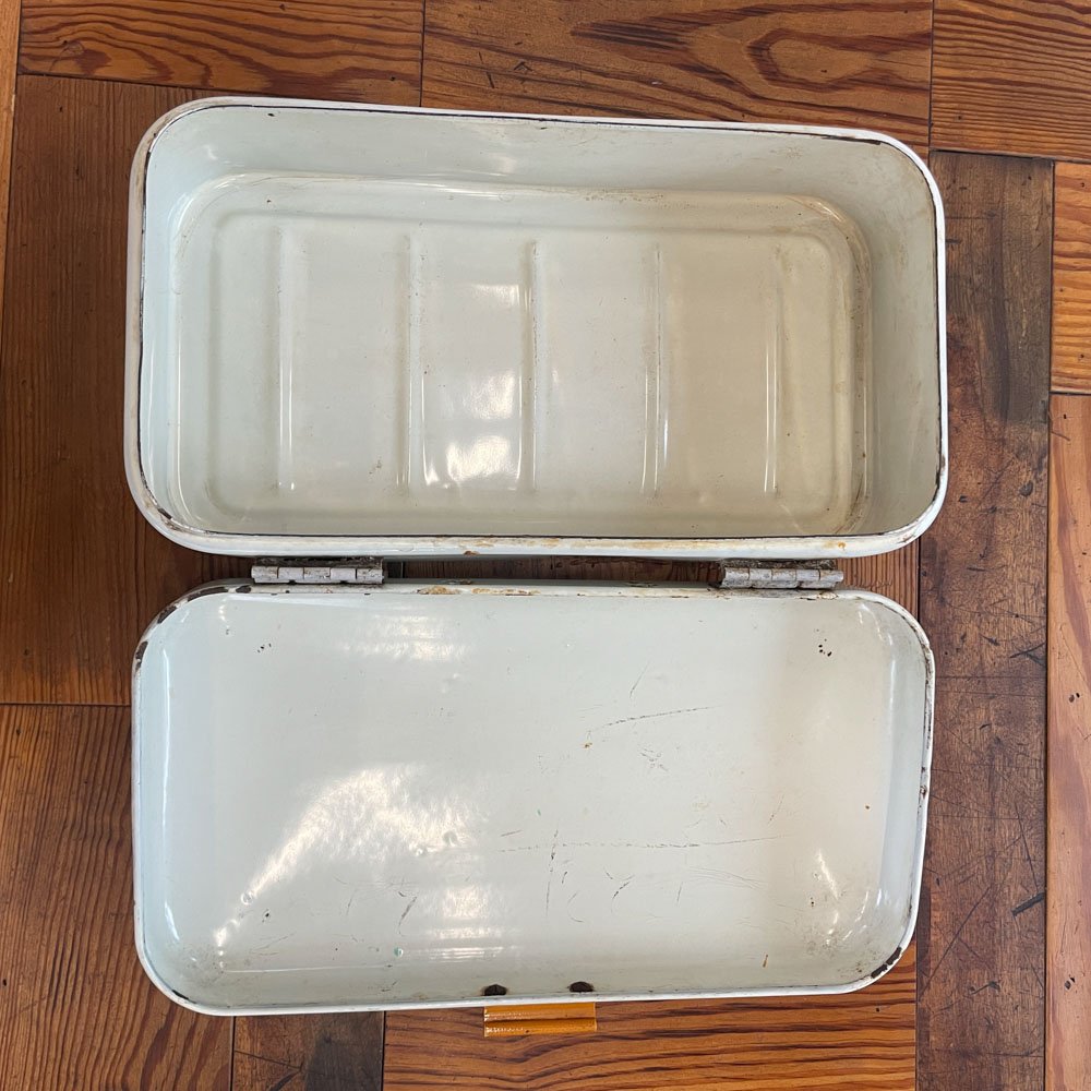 German Art Deco Enamel Breadbox - Aurora Mills