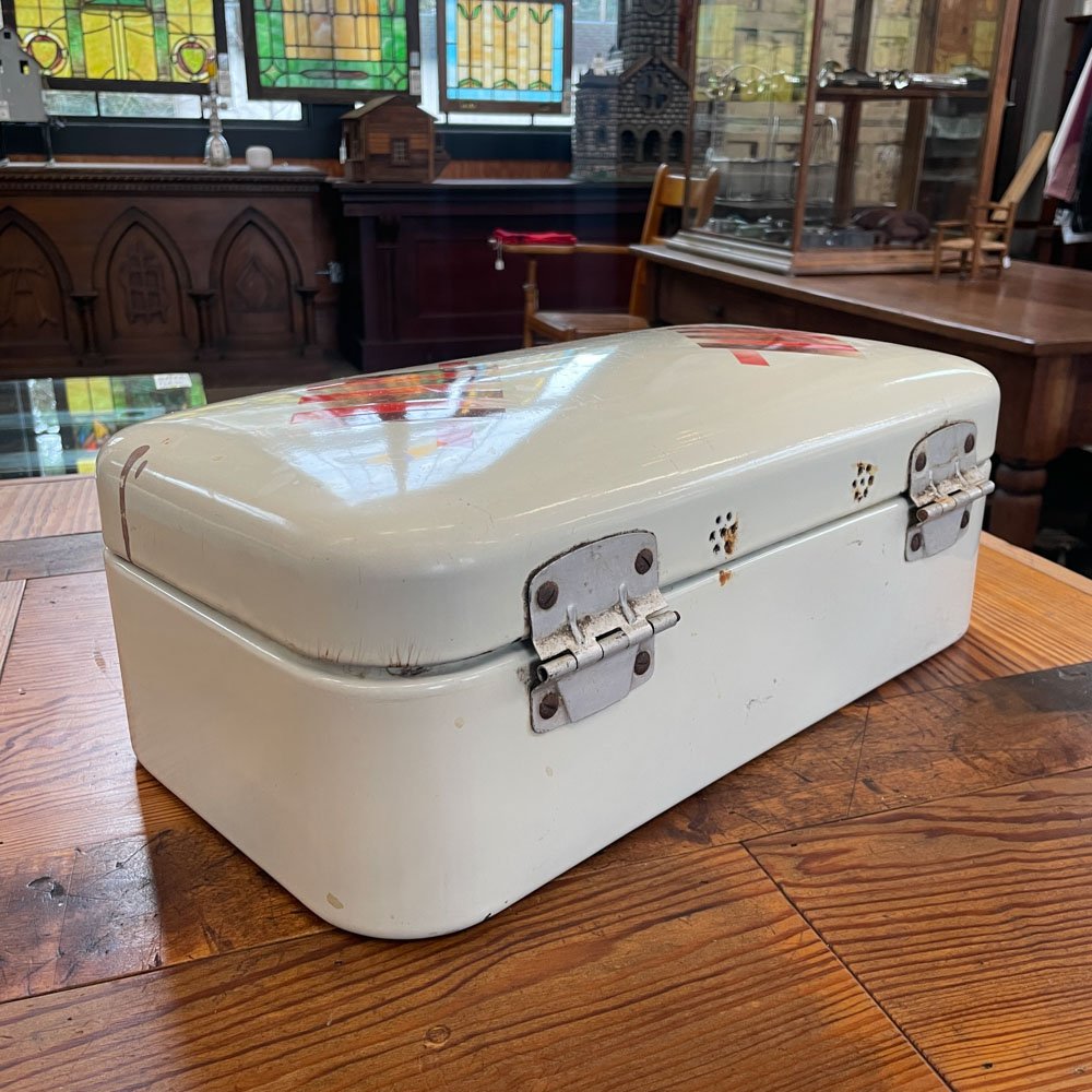 German Art Deco Enamel Breadbox - Aurora Mills
