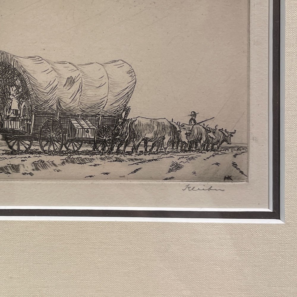 "Pioneers I" Etching by Hans Kleiber - Aurora Mills
