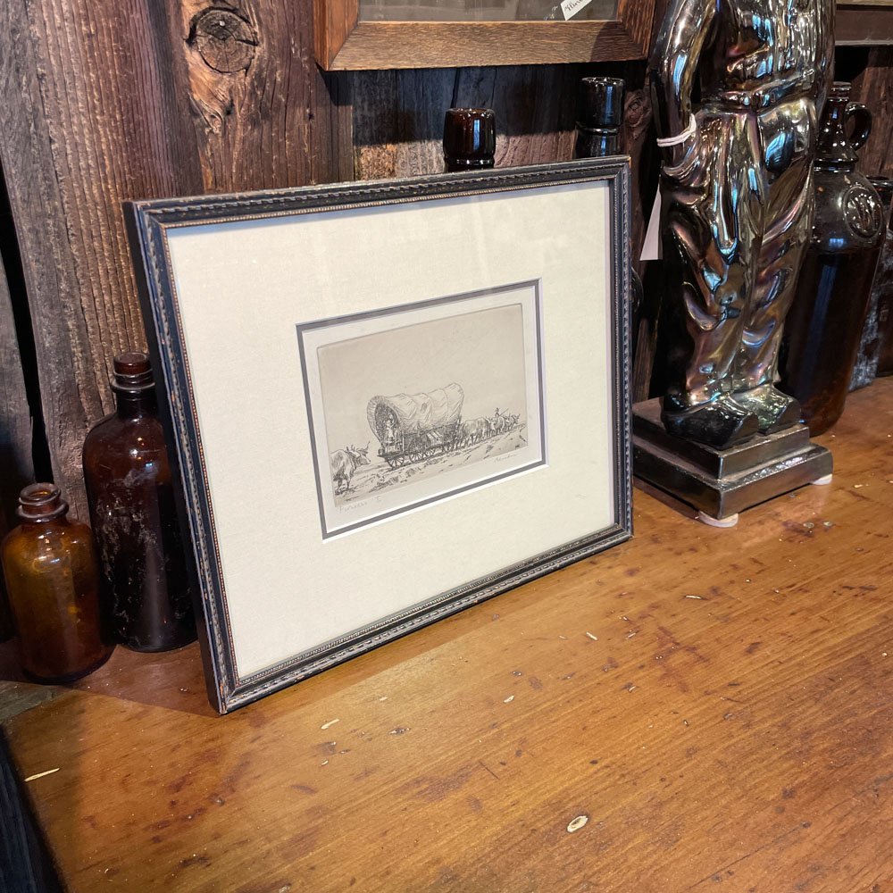 "Pioneers I" Etching by Hans Kleiber - Aurora Mills