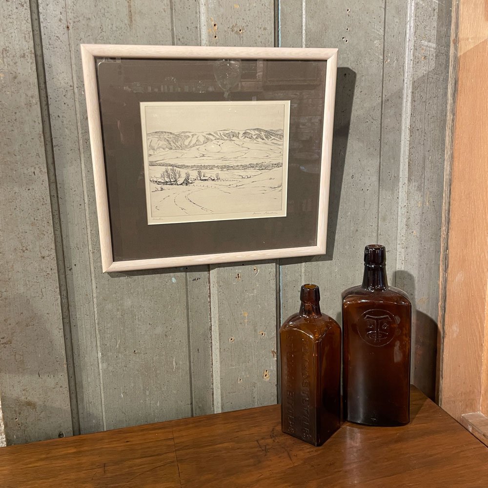 "Winter" etching by Hans Kleiber - Aurora Mills