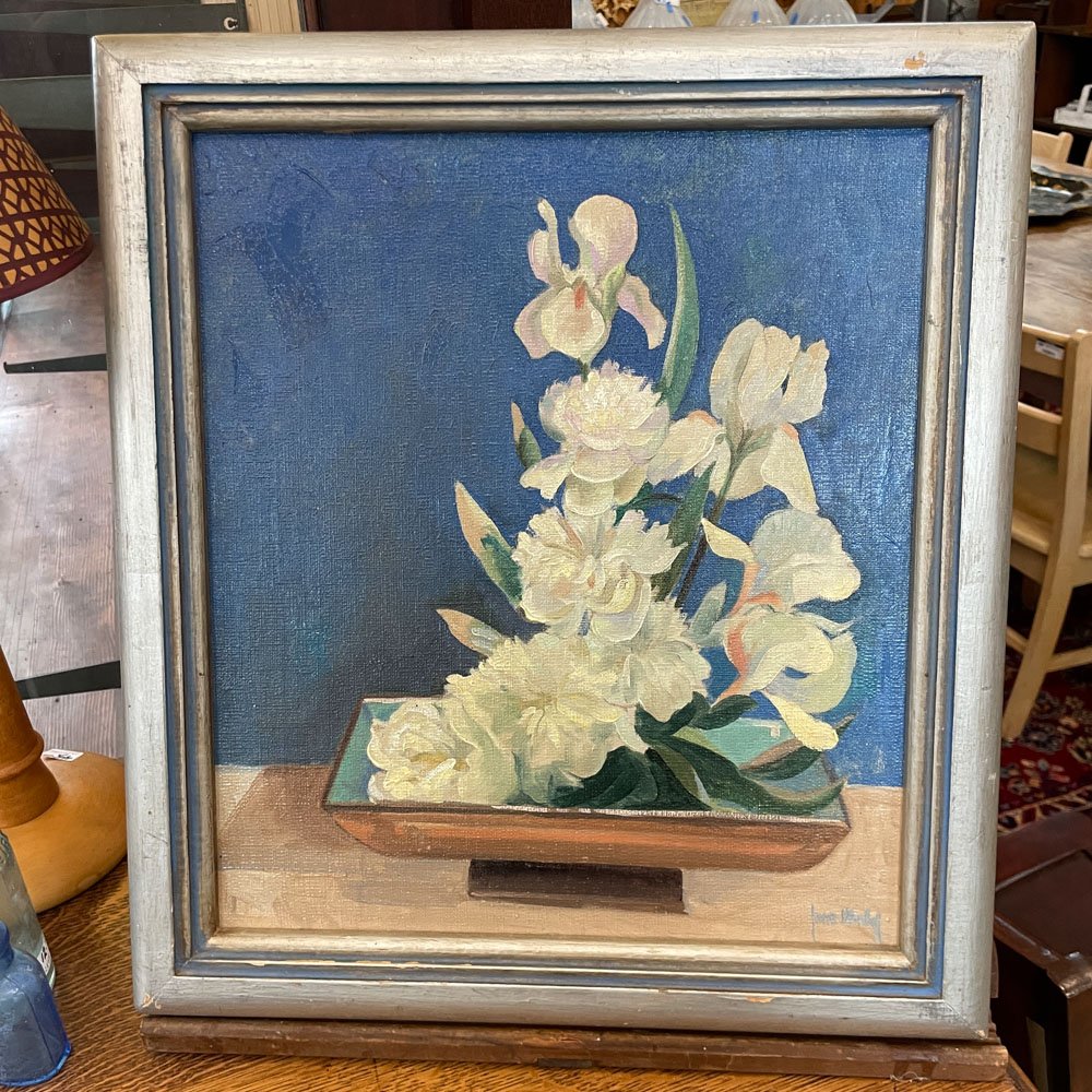 Ikebana Still Life in Art Deco Frame - Aurora Mills