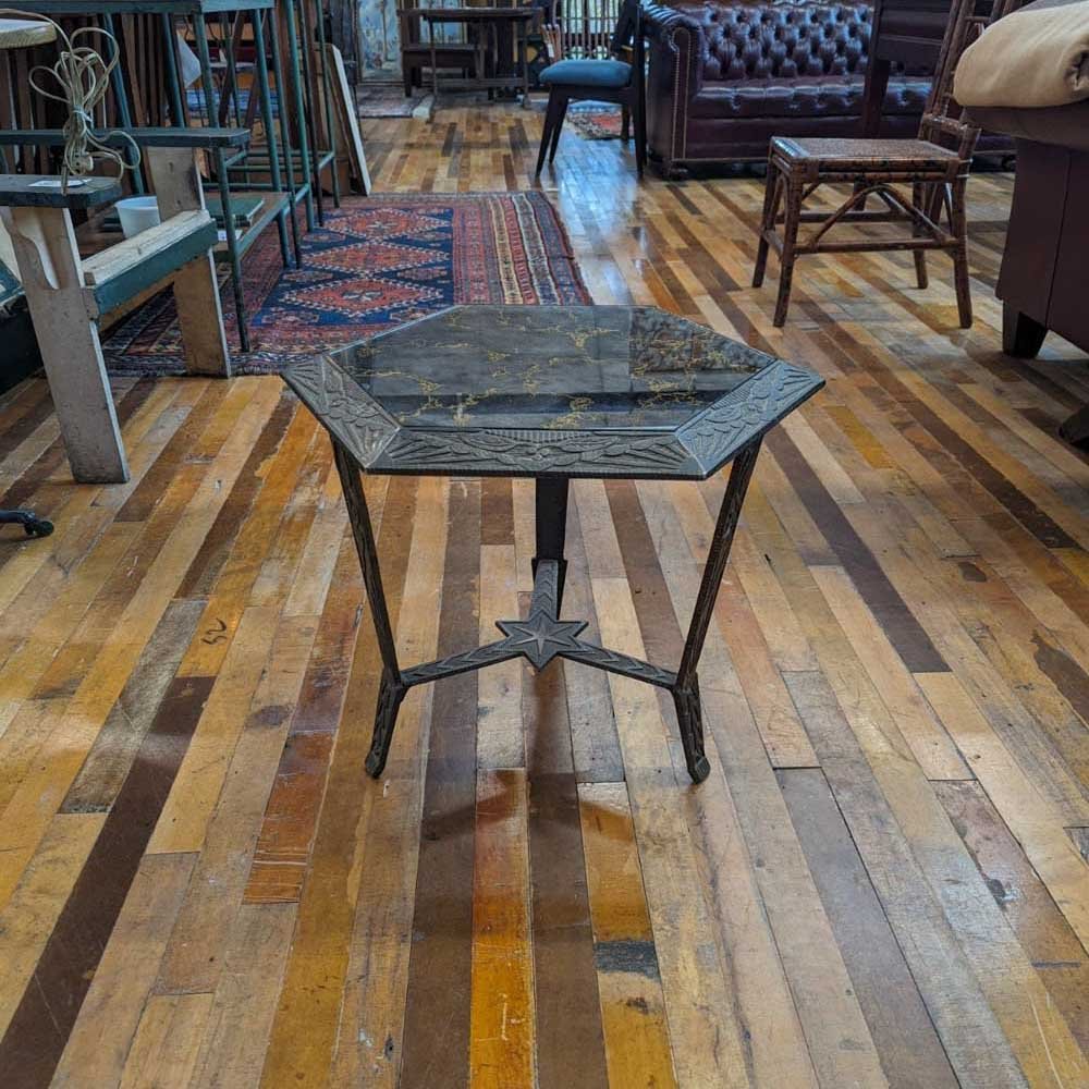 Art Deco Hexagonal Side Table - Aurora Mills