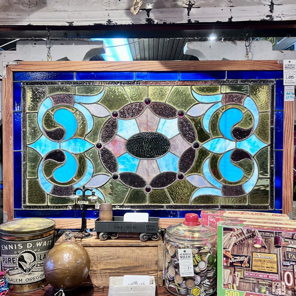 Victorian Jeweled Cartouche Window