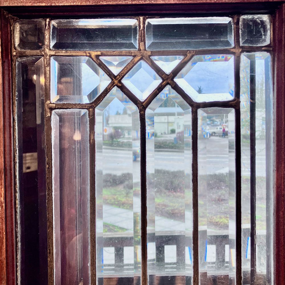 Beveled Leaded Glass Sidelight – Large Diamond - Aurora Mills