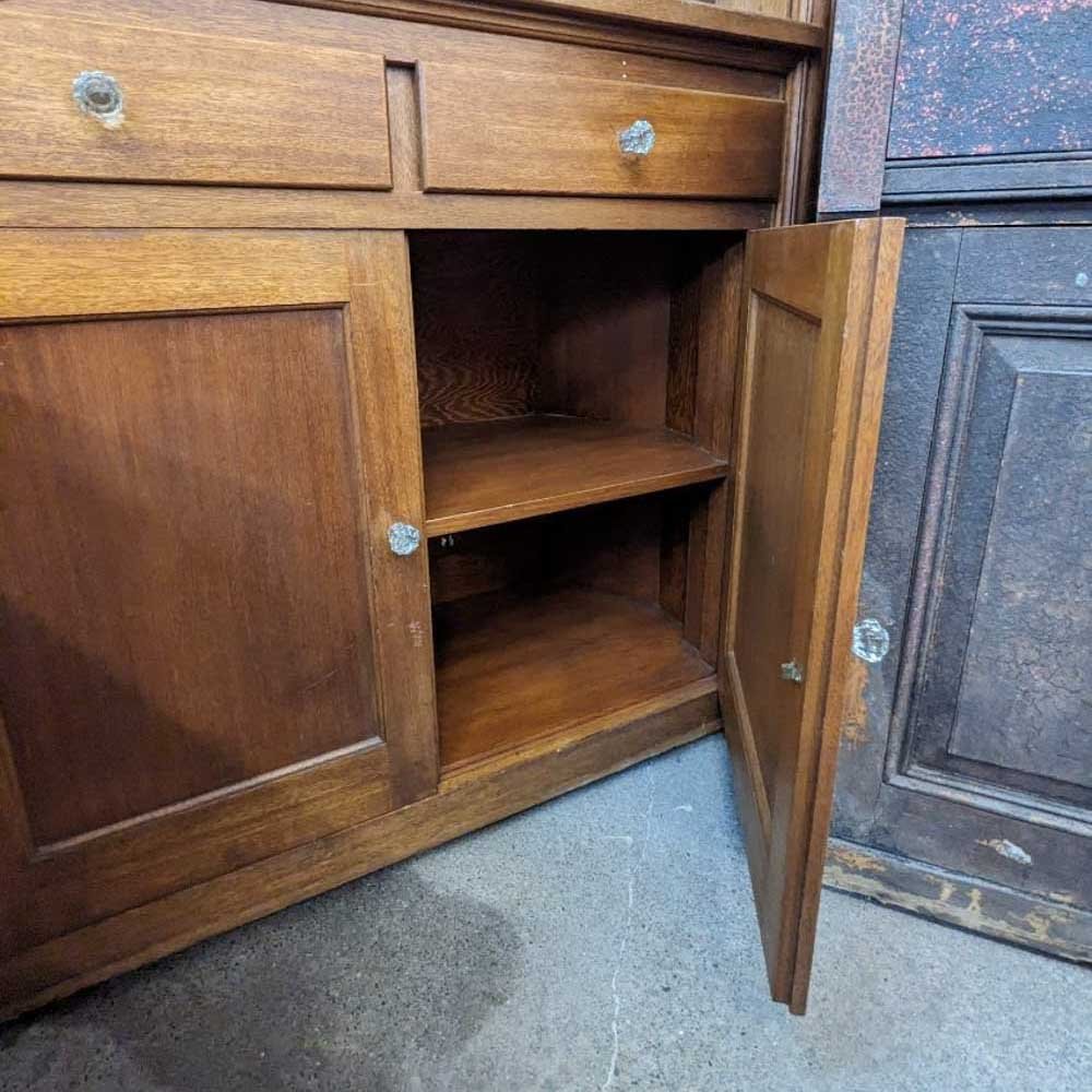 Mahogany Built-In Corner Cabinet - Aurora Mills