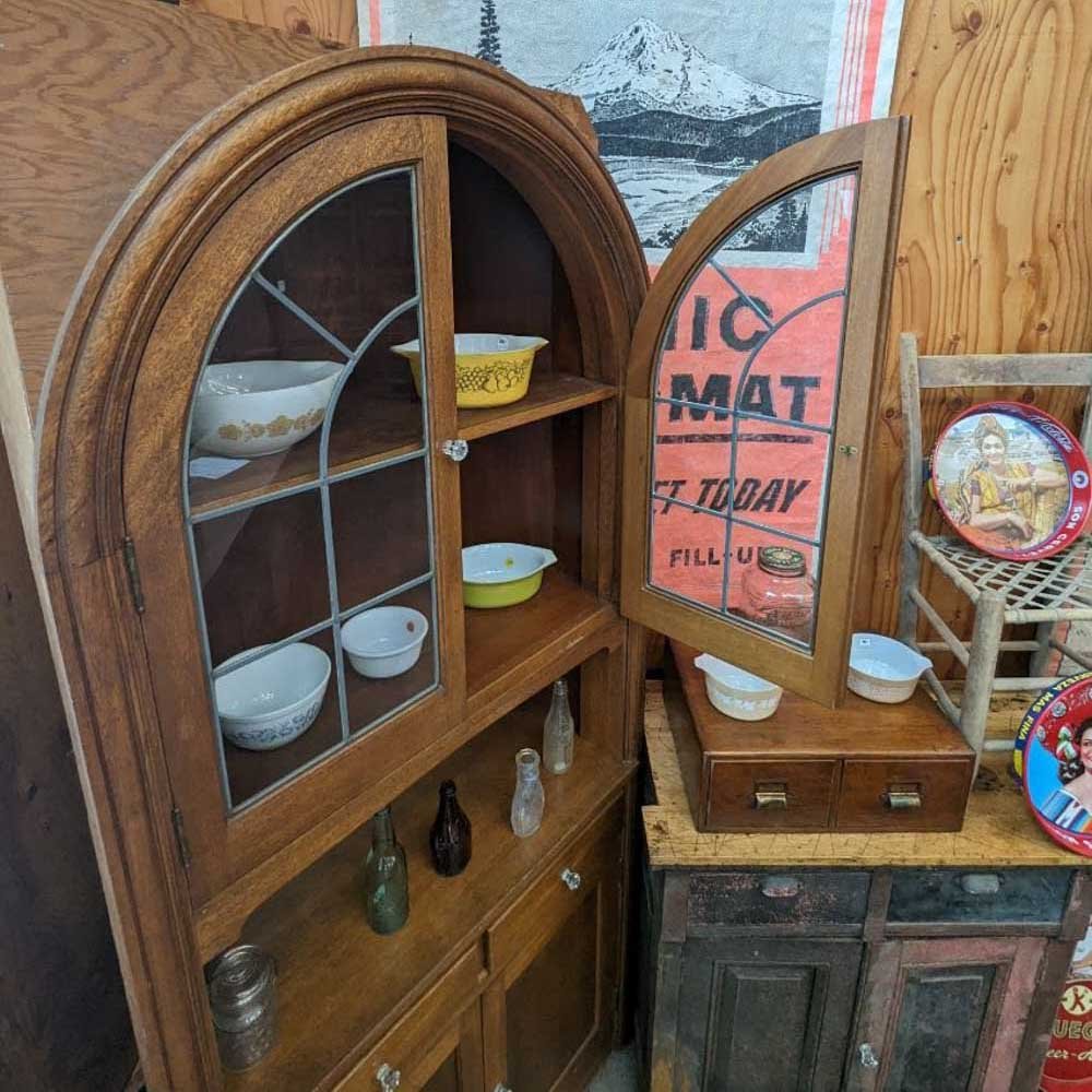 Mahogany Built-In Corner Cabinet - Aurora Mills