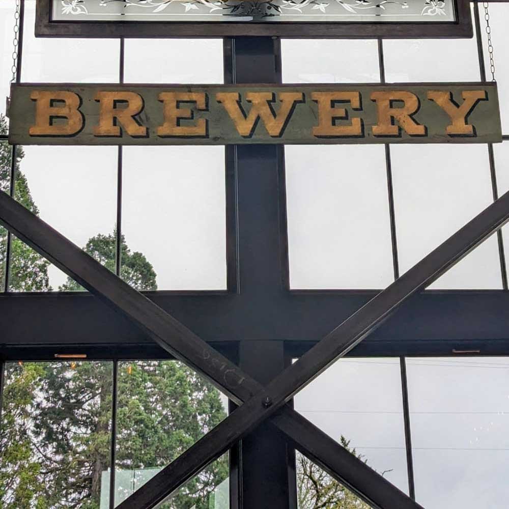 Hand-painted Wooden Brewery Sign