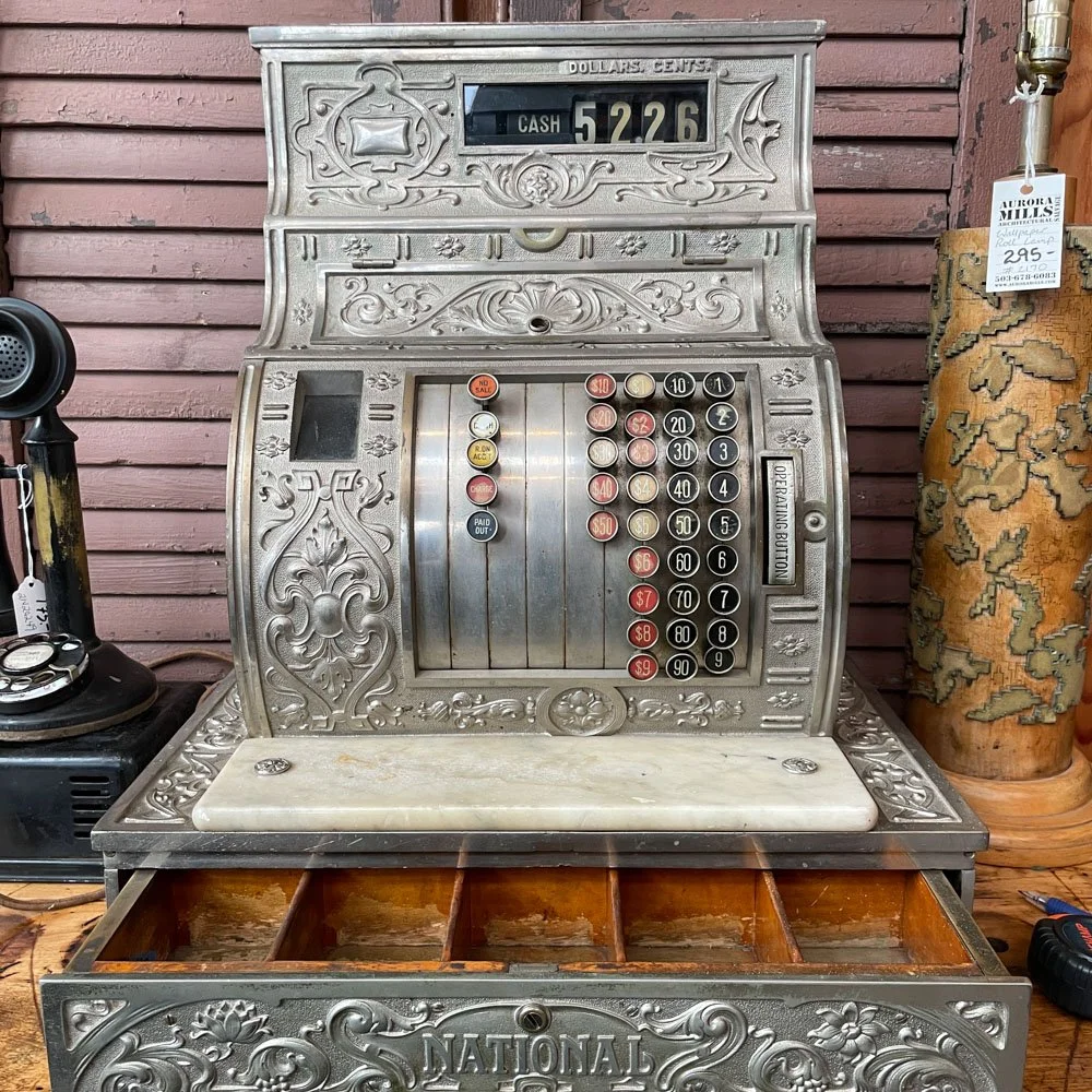 Art Nouveau Nickel Plated National Cash Register Model 1054