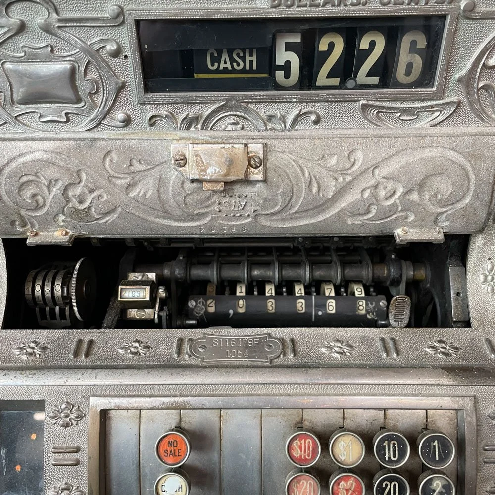 Art Nouveau Nickel Plated National Cash Register Model 1054