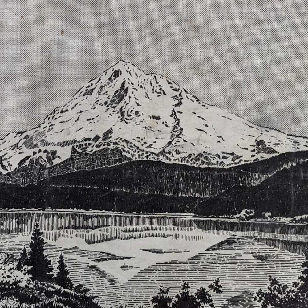 “Free” Mt. Hood Placemat Tourist Banner - Aurora Mills
