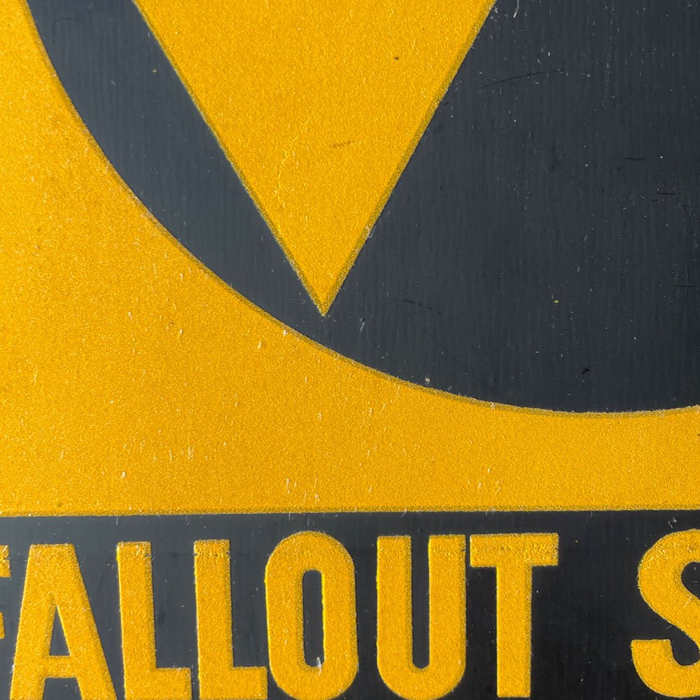 Deadstock Civil Defense Nuclear Fallout Shelter Sign - Aurora Mills