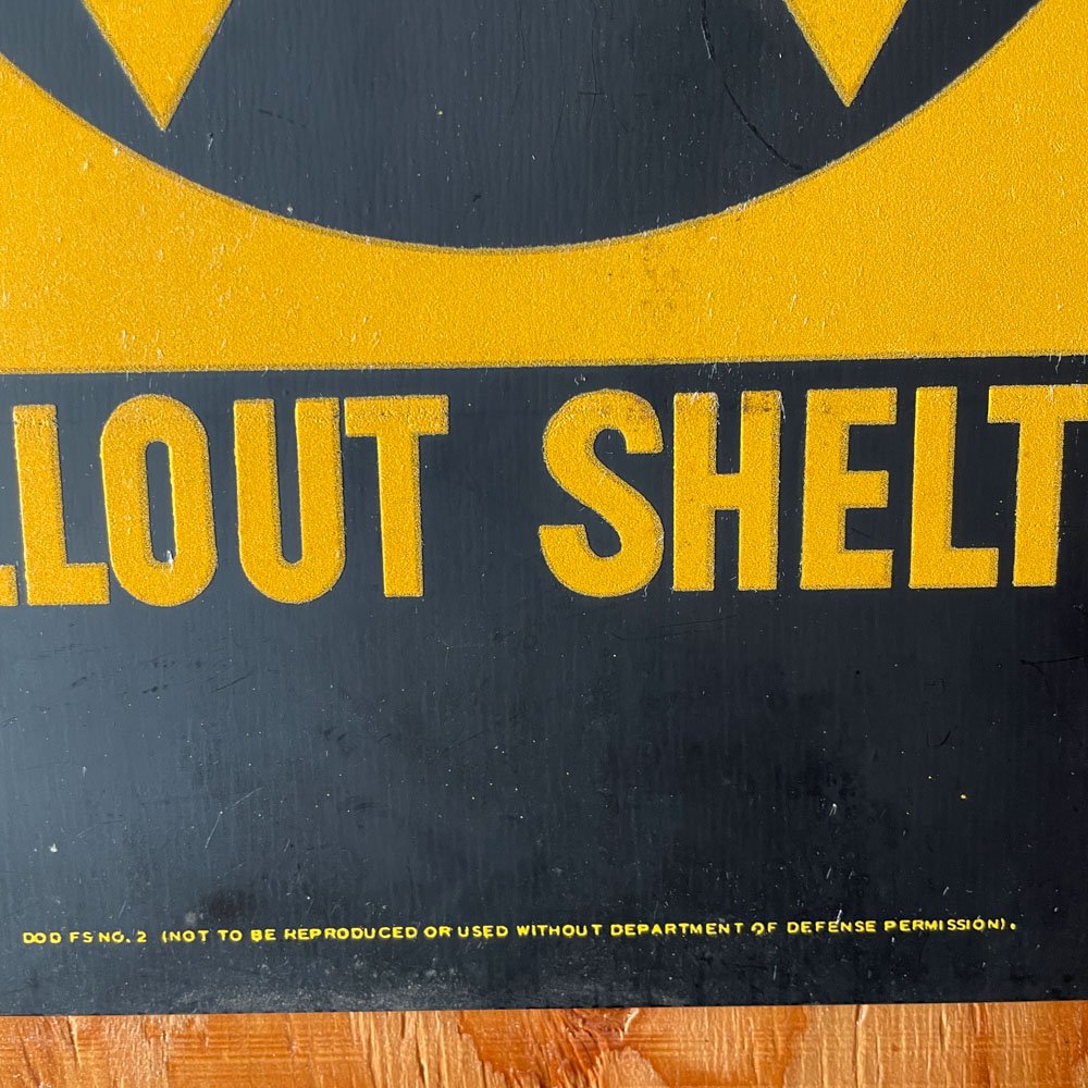 Deadstock Civil Defense Nuclear Fallout Shelter Sign - Aurora Mills