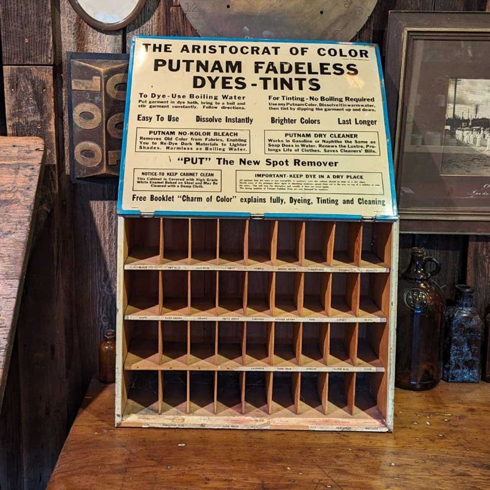 1920s Putnam Dyes Display - Aurora Mills