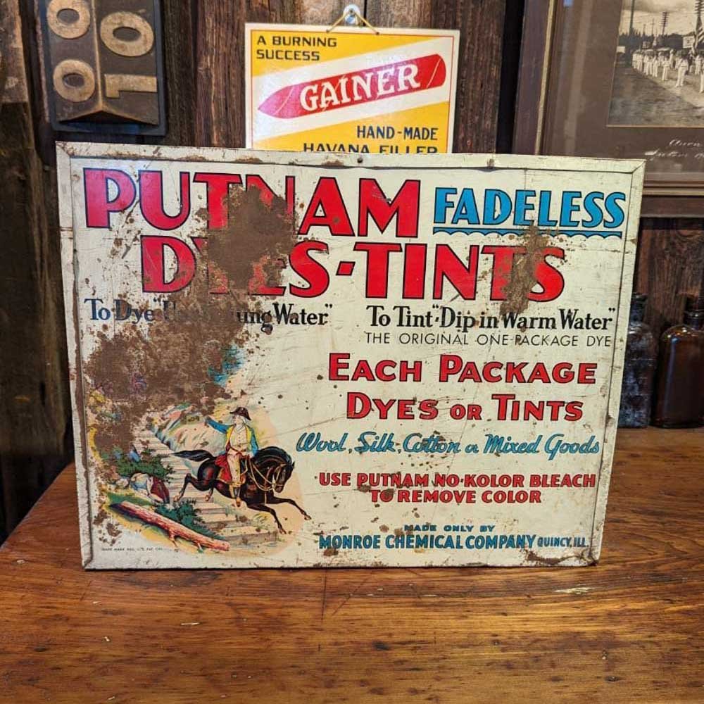 1920s Putnam Dyes Display - Aurora Mills