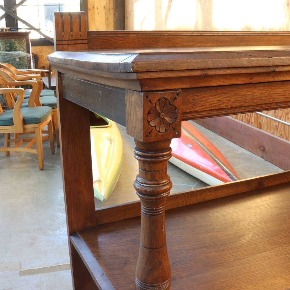Three Tier Victorian Oak Shelf - Aurora Mills