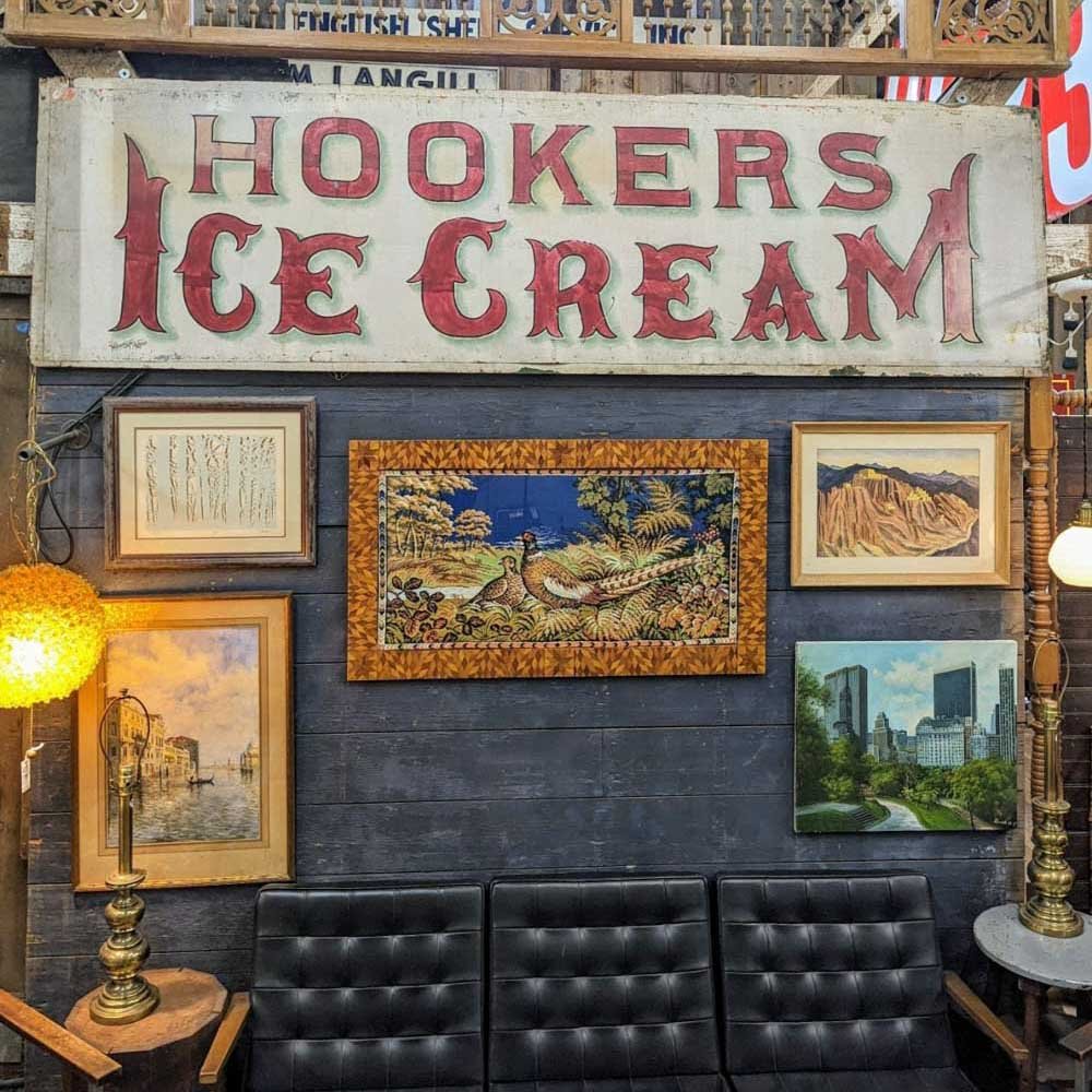 Hookers Ice Cream Sign