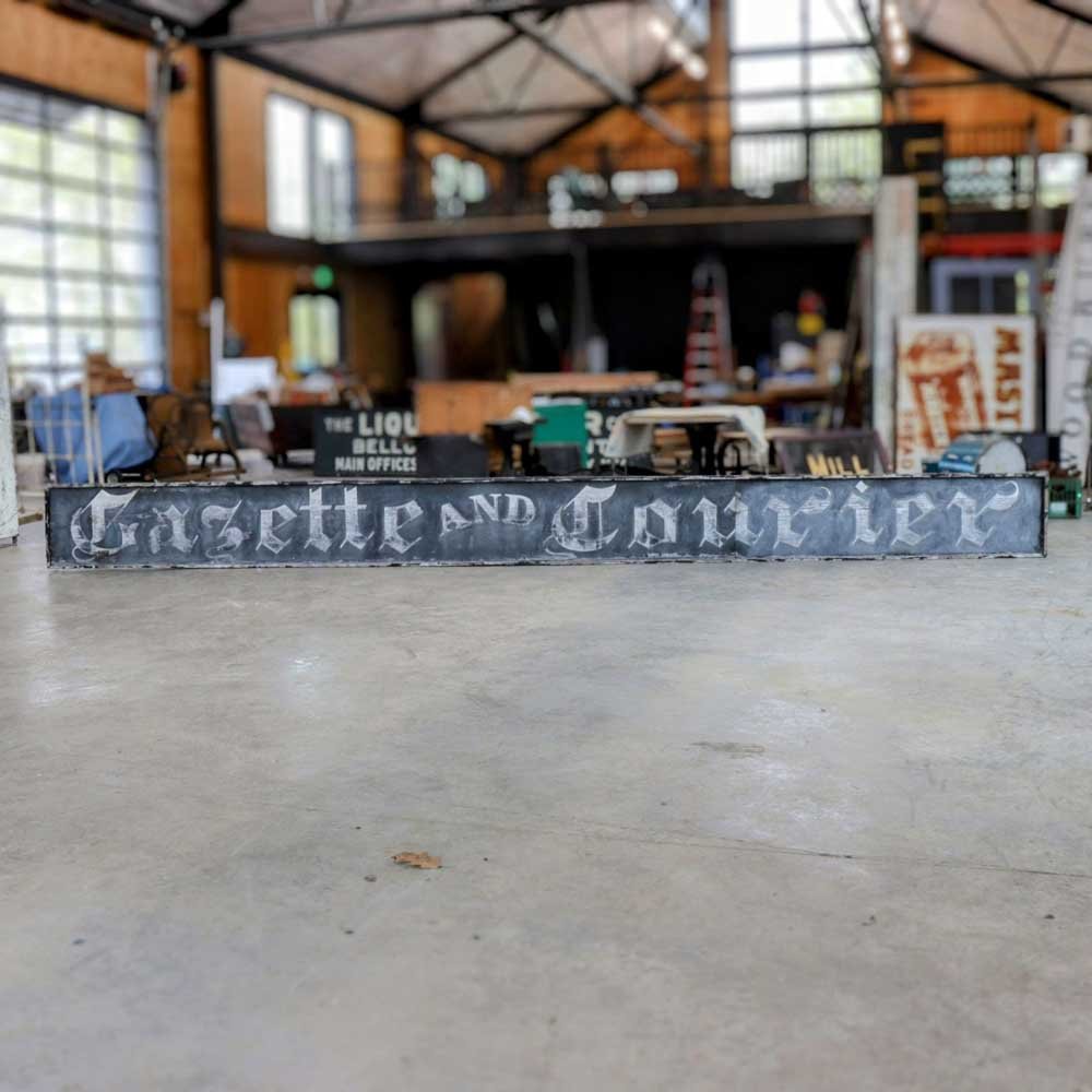Gazette and Courier Wood Sign