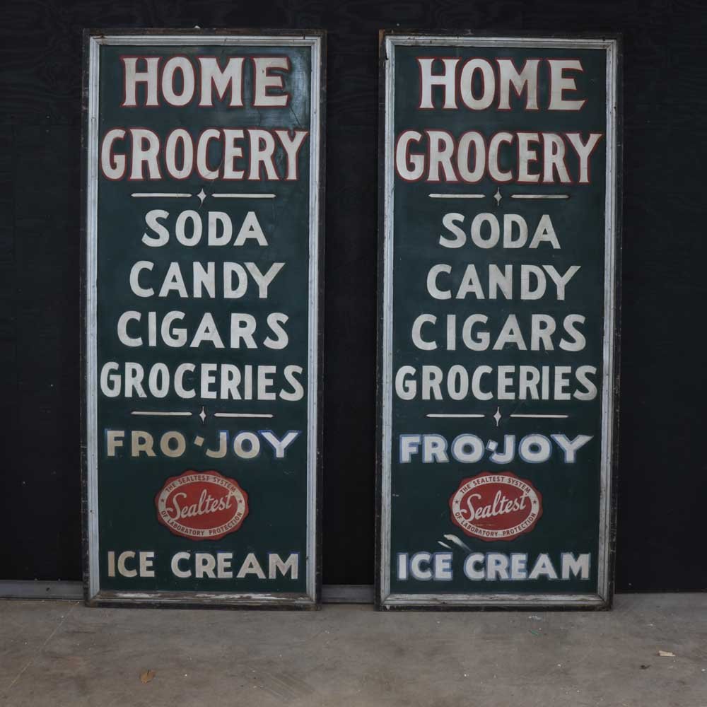 Home Grocery Hand-Painted Signs - Aurora Mills